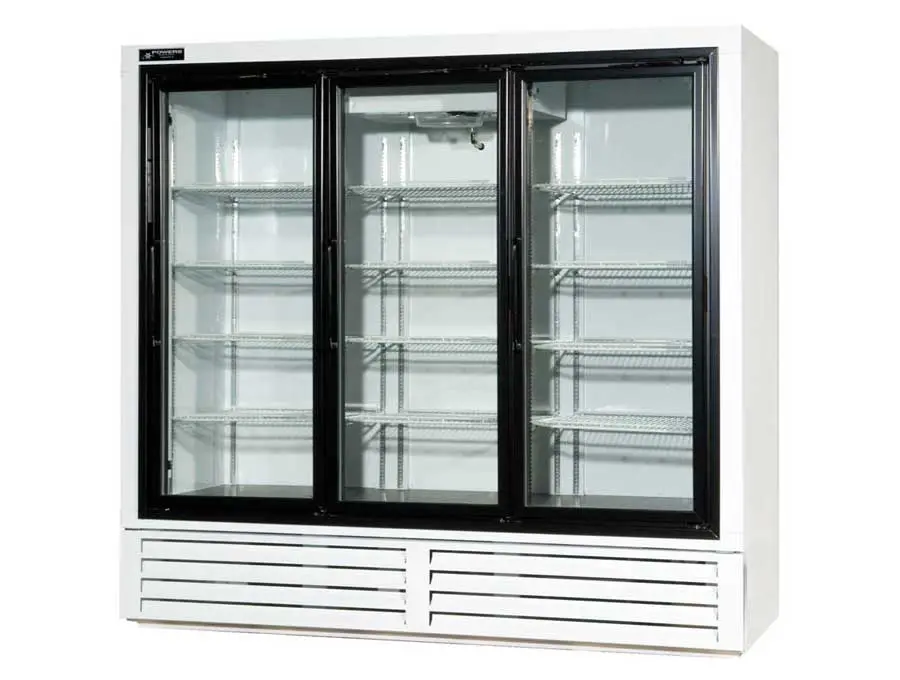 Sliding Glass Door Refrigerator 4 Exterior image of a custom double sliding door refrigerator