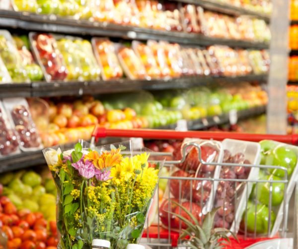 Grocery Store Flower Purchase