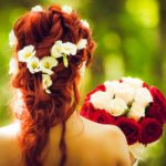 A bride with Flowers