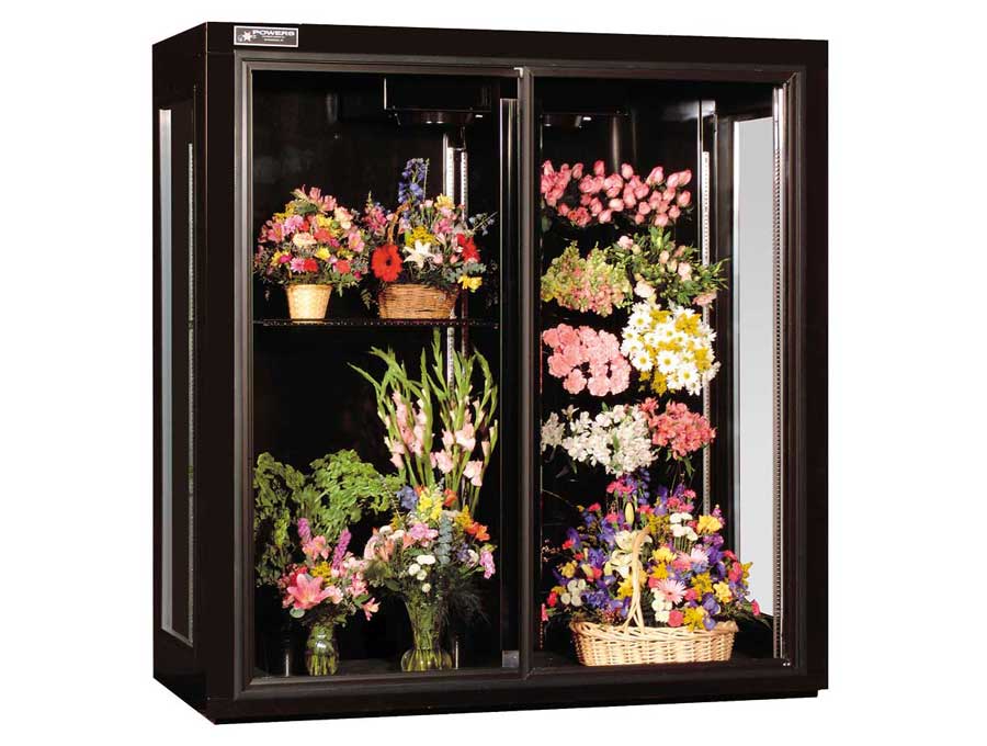 Sliding Glass Door Floral Refrigerator