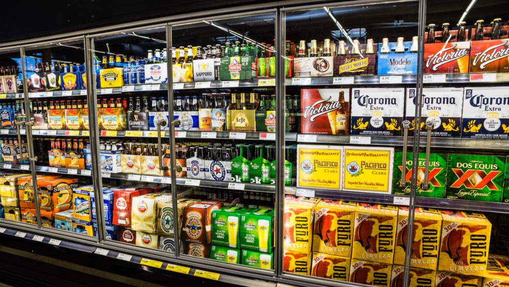 Beverages stored in a commercial refrigerator from Powers Equipment