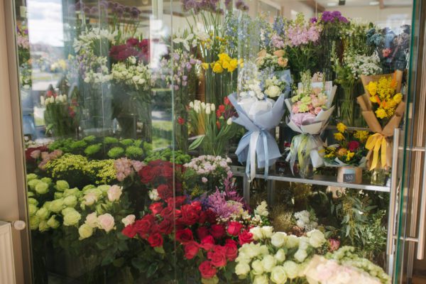 Flowers in the Swinging Door cooler