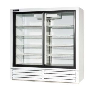 Exterior image of a sliding glass door refrigerator