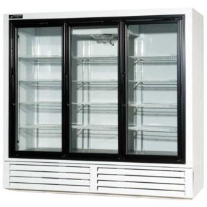 Exterior image of a custom double sliding door refrigerator