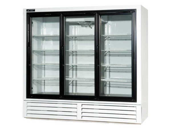 Exterior image of a custom double sliding door refrigerator