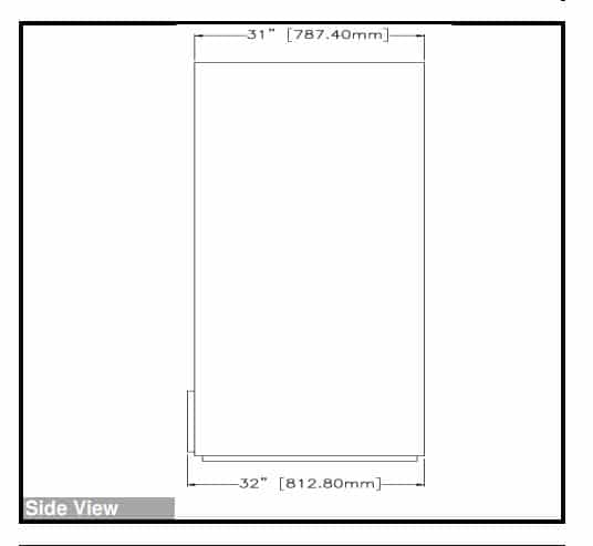 BS70SDHC - Swinging Door Beverage Cooler SIDE VIEW