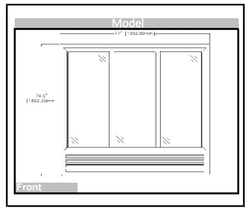 BS77SDHC-Swinging Door Beverage Cooler front view