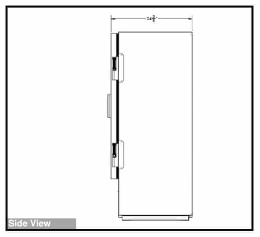 PCF26SD- Swing Door Pharma Storage Cooler side view